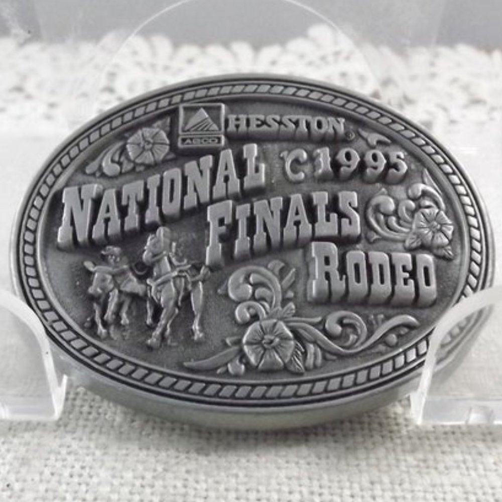 1995 National Finals Rodeo Miniature Belt Buckle